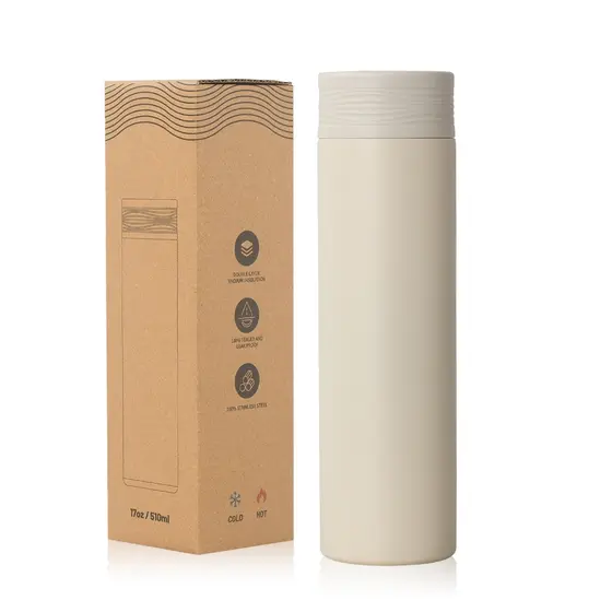 WATERSY Copo Termico Garrafa Térmica Inox 510ml Para Café Academia Trabalho À Prova De Vazamento