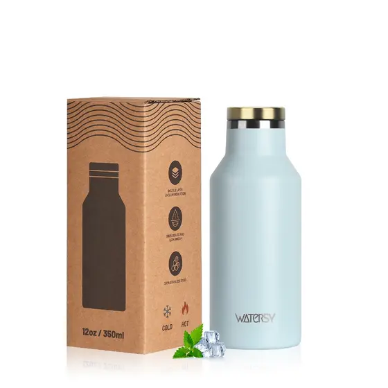 WATERSY Garrafa Térmica de Água Garrafinha Térmica 350ml 500ml Aço Inoxidável À Prova Vazamento Para Academia Viagem