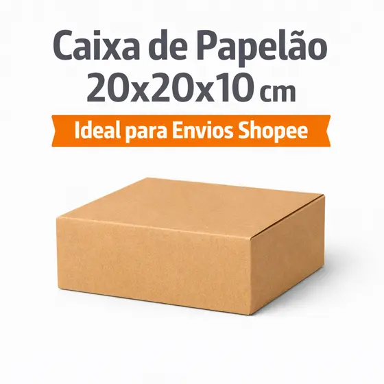 Kit 100/50/25 Caixas de Papelão 20x20x10 para Correios – Sedex e PAC | Embalagem Reforçada para Envio