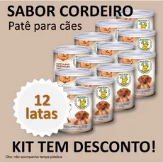 Kit Ração Úmida Patê Natural Maximo Sabor Cordeiro Cães Adultos NutriCão Pet Food Ração molhada