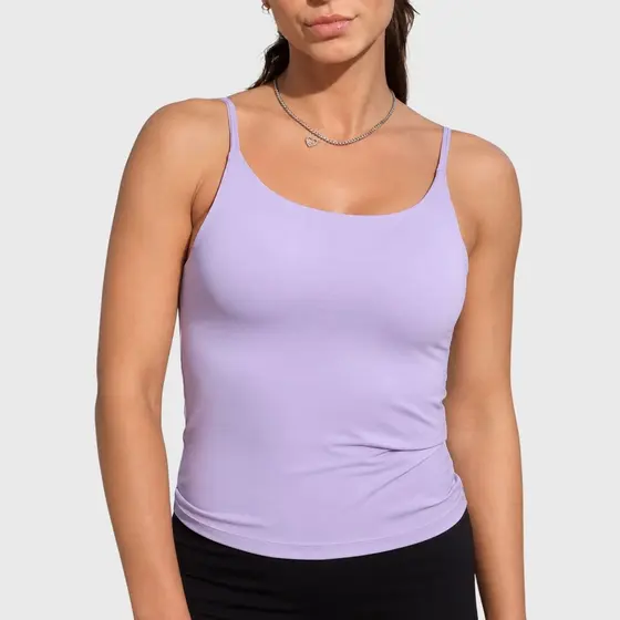 Regata Feminina Forro Duplo Alta Elasticidade Zero Transparência Poliamida Básica Casual Verão