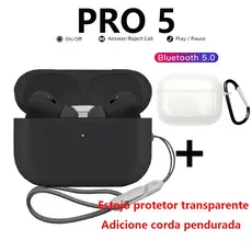 Fone De Ouvido AiPod pro 5 Bluetooth Sem Fio Com Microfone Fones esportivos Adequado