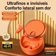 Y15-Mini Fones de Ouvido Invisíveis Bluetooth 5.4 True Wireless Intra-auriculares para Esportes