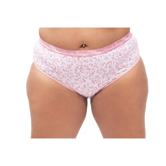 Calcinha Kit 6 ou 3 Peças Tangão Feminino de Cós alto Cotton Elástico Exposto Estampada Plus