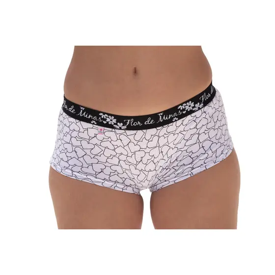 Calcinha Kit 6 ou 3 Peças Shortinho Box Feminino Boxer Cotton Short Estampada