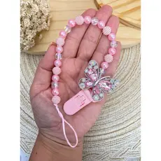 Prendedor de chupeta com nome personalizado para enxoval infantil