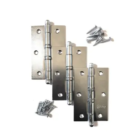 Dobradiças Porta Janela Madeira Galvanizada 3.1/2 Solufer Cartela com 3