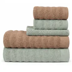 Jogo/Kit 5 Toalhas (2 Banho/2 Rosto/1 Piso) Grossa Macia Superluxo Alta Absorção 100% Algodão 500g