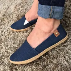 Sapatilha Feminina Alpargata Moleca Básica Confortável Casual Trabalho Fechada Preta 5287210