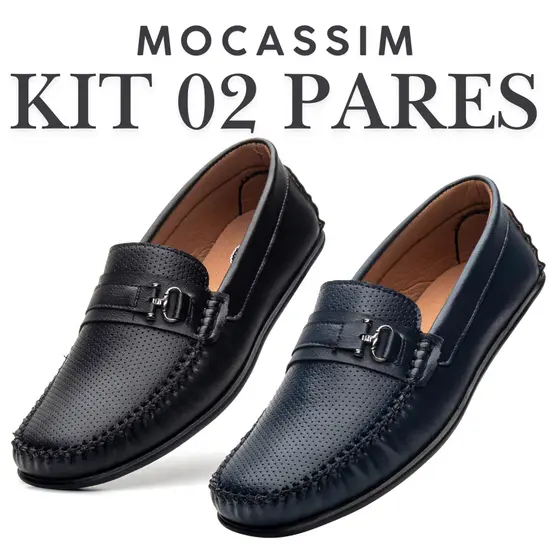 Kit 2 Pares de Mocassim Masculino – Estilo, Conforto e Praticidade em Dobro Curo Atanado