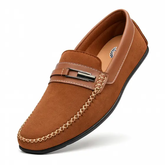 Mocassim Masculino Camurça Charmoso Premium Design exclusivo Visual clean