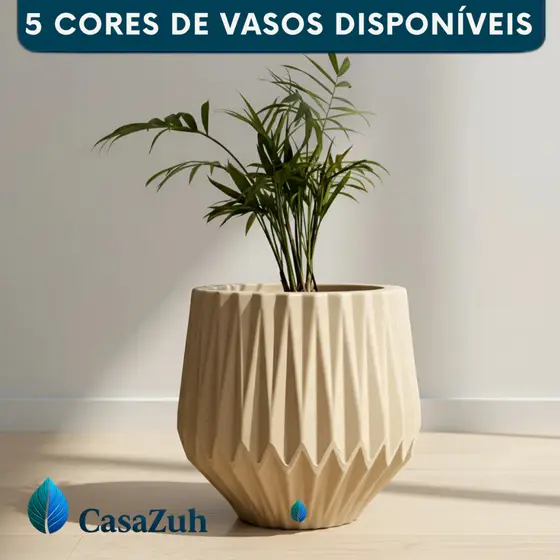 Vaso para plantas Flores Decorativo Origami P 22Cm em Polietileno