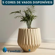 Vaso para plantas  Flores Decorativo Origami P 22Cm em Polietileno