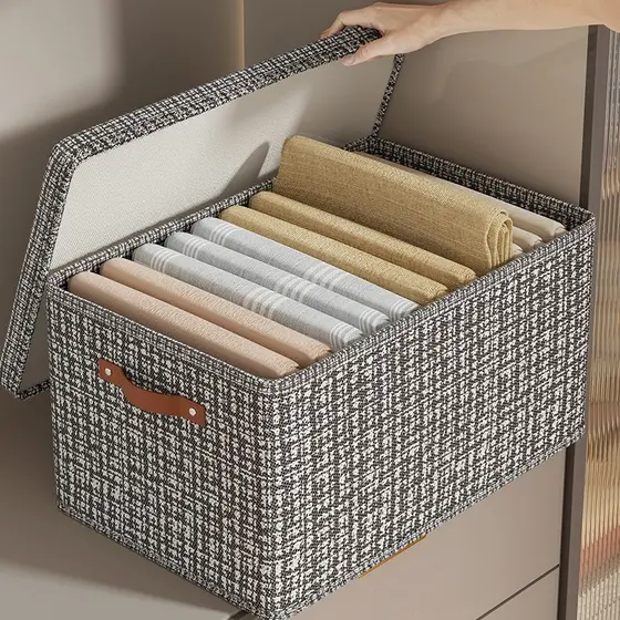 Caixas De Armazenamento De Roupas Com Grade Dobrável Multiuso