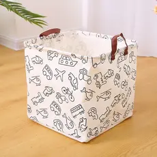 Cesto Organizador 32cm x 32cm cesto de roupa suja  Multiuso Dobrável Roupa Brinquedo Tecido Variados