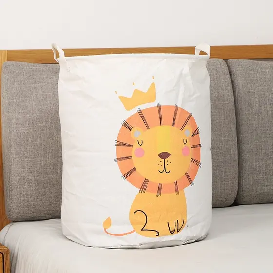 Cesto Organizador Multiuso Tecido Dobrável Roupa Brinquedos Lavanderia