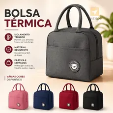 Bolsa Térmica Para Marmita Com Alça Lancheira Viagem Feminina Masculino