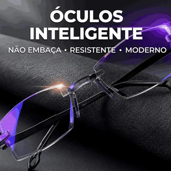 Óculos Inteligentes Com juste automático de Grau | Proteção Anti Luz Azul - Para Perto e Longee