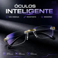 Óculos Dourado Com Grau para Perto e Longe/Se Ajusta Automaticamente a Todos os Grau  +  Estojo e Limpa Lentes