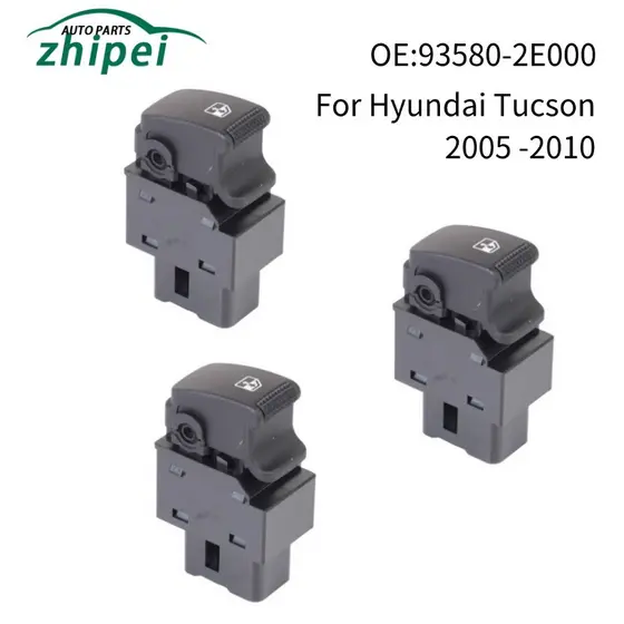 3 Peças Interruptor Levantador De Janela Elétrica Única Para Porta Traseira Hyundai Tucson Sportage 2005-2010 93580-2E00
