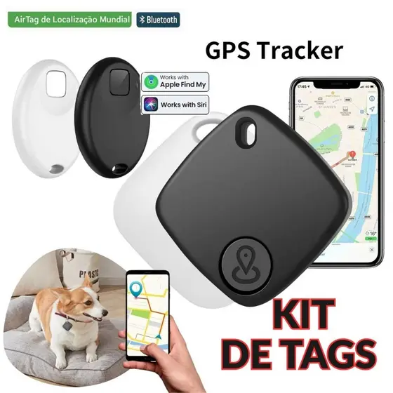 Rastreador Mini Air Tag Localizador App Oficial Distância Global GPS Silencioso