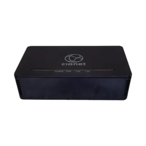 Lote Onu Gpon Gigabit Ethernet Cianet Gb01 Fibra Optica Preta Com Fonte