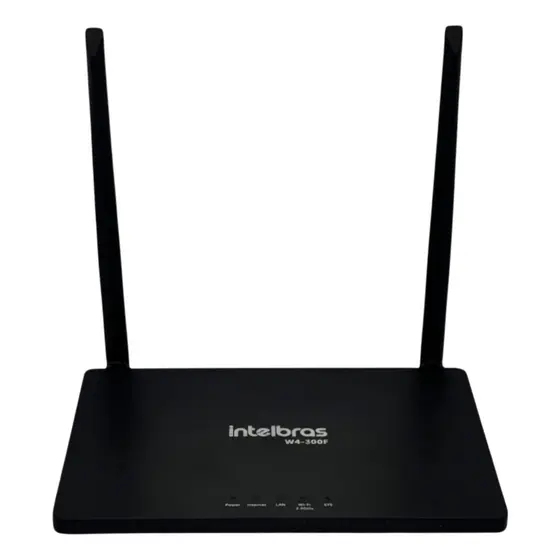 Lote de Roteadores Intelbras W4-300F Wifi Fast Wi-Force Rede 300Mbps Single Band Preto com fontes