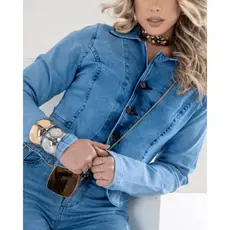 Jaqueta Jeans Hellin Básica