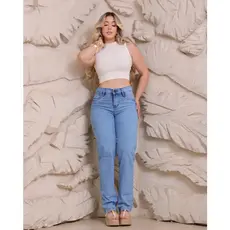 Calça Jeans Feminina Modelagem Reta Hellin