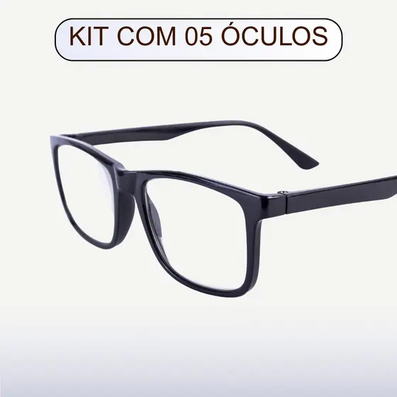 Kit com 5 Óculos de Grau para Leitura, Trabalho e Descanso – Unissex, Leve e Confortável