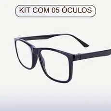 Kit com 5 Óculos de Grau para Leitura, Trabalho e Descanso – Unissex, Leve e Confortável