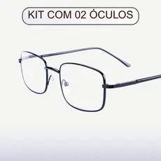Kit com 2 Óculos de Grau para Leitura, Trabalho e Descanso – Unissex, Armação de Metal Resistente