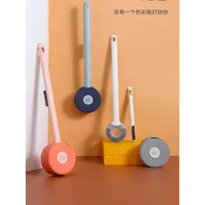 Escova Higiênica 2 em 1 para Sanitário Com Suporte e Escova para cantos, Limpeza Profunda Com Cerdas de Silicone.