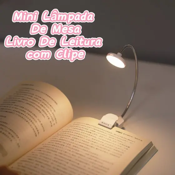Mini Lâmpada De Mesa Livro De Leitura LED com Bateria com Clipe De suporte Luz Ajustável Portátil