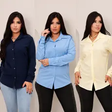 CAMISA FEMININA SOCIAL MANGA LONGA BLUSA CASUAL TRABALHO ESCRITORIO BOTÕES FRONTAIS ENTREGA RAPIDA TENDENICA