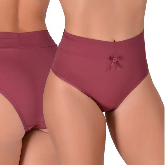 Kit Calcinha Cós Alto Aperta Barriga Reduz Medidas Com Forro 100% Algodão Calcinha Cintura Alta