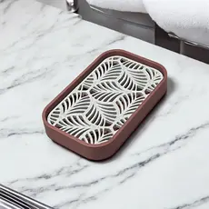 Saboneteira Impressa em 3D – Mármore com Base Rose Gold