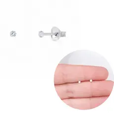 BRINCO ZIRCONIA REDONDO 2MM PRATA 925