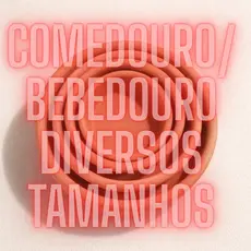 Comedouro E Bebedouro De Barro Para Cães Gatos Coelhos Aves Pássaros Hamster Porquinho Da Índia