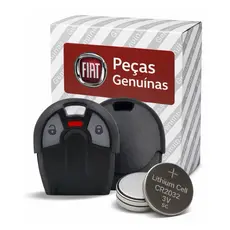 Capa Controle Alarme Fiat Uno Palio Strada Preto + Bateria Reposição
