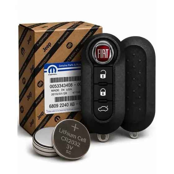 Capa Chave Original Fiat 500 Bravo Palio Punto Grand Siena 3 Botões com bateria