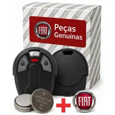 Capa Controle Alarme Fiat Uno Palio Strada + Bateria + Logo