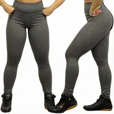 Legging Academia Suplex Lisa Premium não Transparece - Cinza (G)