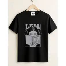 Camiseta Leia Star Wars Estudo Livros Leitura Masculino Feminino 100% Algodão Plus Size
