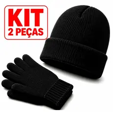 Kit Infantil Touca e Luva de Inverno para Criança Menino Menina Quentinho