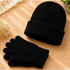 Kit Infantil Touca e Luva de Inverno Criança Menino Menina Gorro Quente