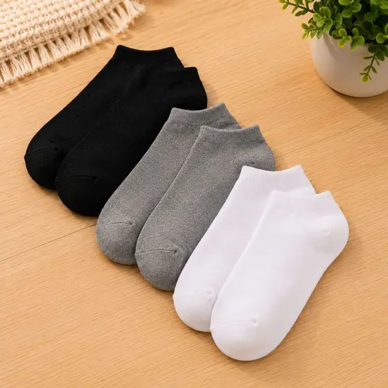 Kit 24 Pares Meias Infantis Menino Menina Escolar Preto Branco Cinza