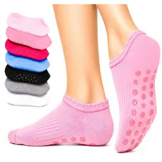Kit 3 ou 6 Pares Meia Antiderrapante Pilates Yoga Academia Hidroginástica Feminina