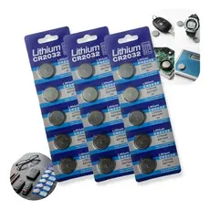 kit Bateria Moeda CR2032 3V Lithium Cartela com 5 unidades para uso Relógio, Controle e Eletrônicos