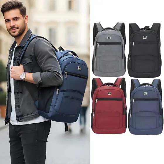 Mochila Masculina Resistente Impermeável Material Premium Executivo Trabalho Escola Faculdade